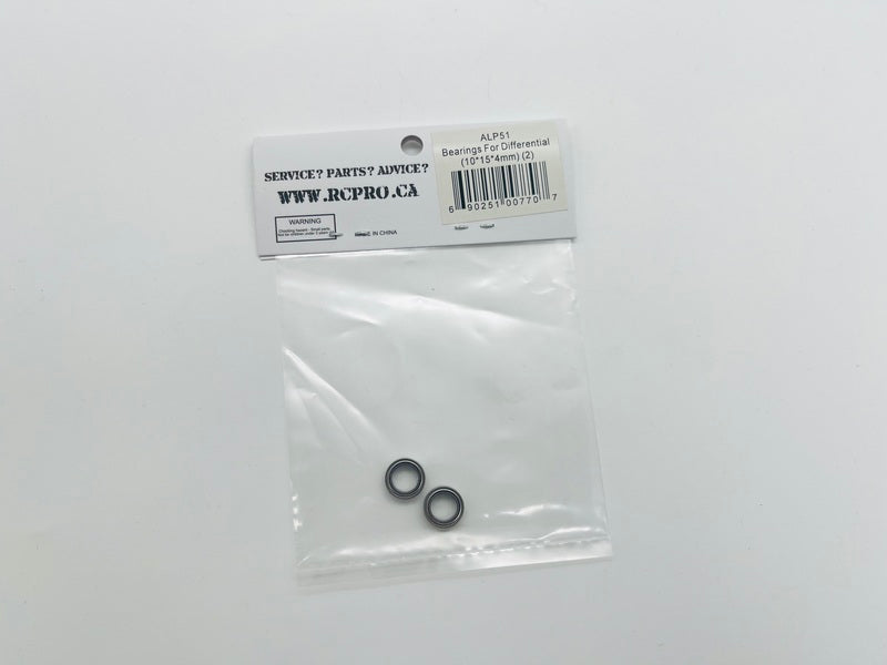 ALPHA Bearings For Differential (10*15*4mm) (2) ALP51