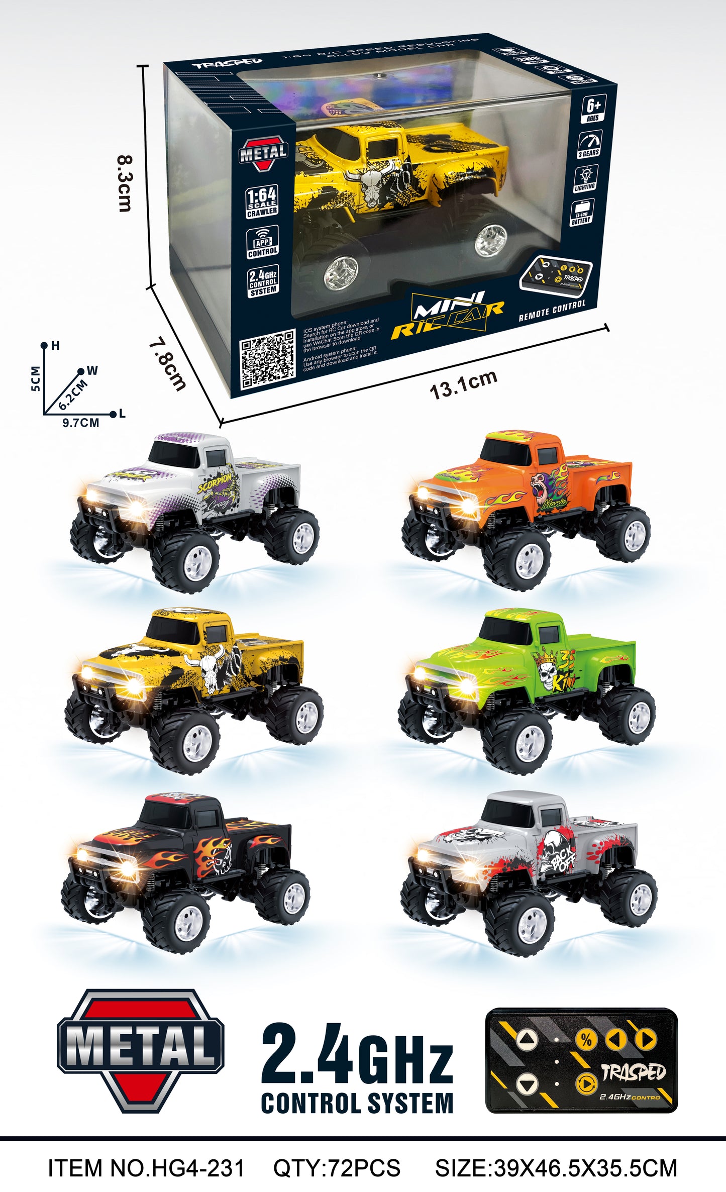 1:64 R/C Monster Truck With APP control HG4-231
