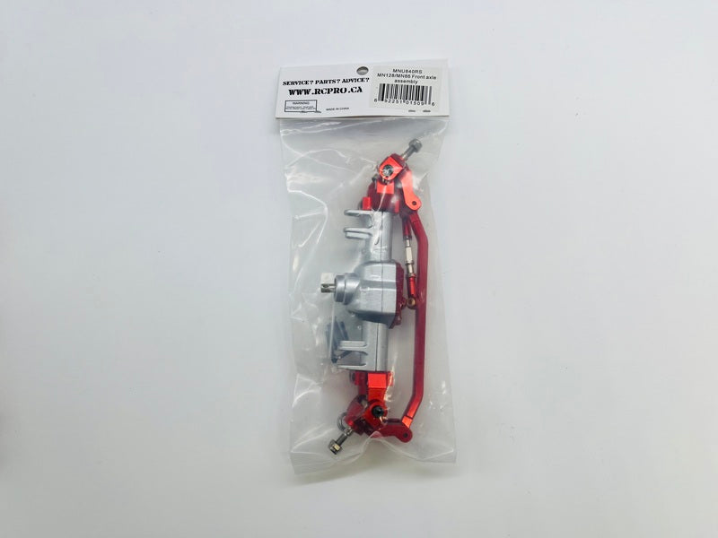 MN128/MN86 Front axle assembly - Silver MNU840RS