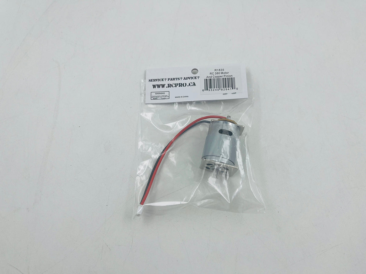 RC 380 Motor And Copper Pinion R1835