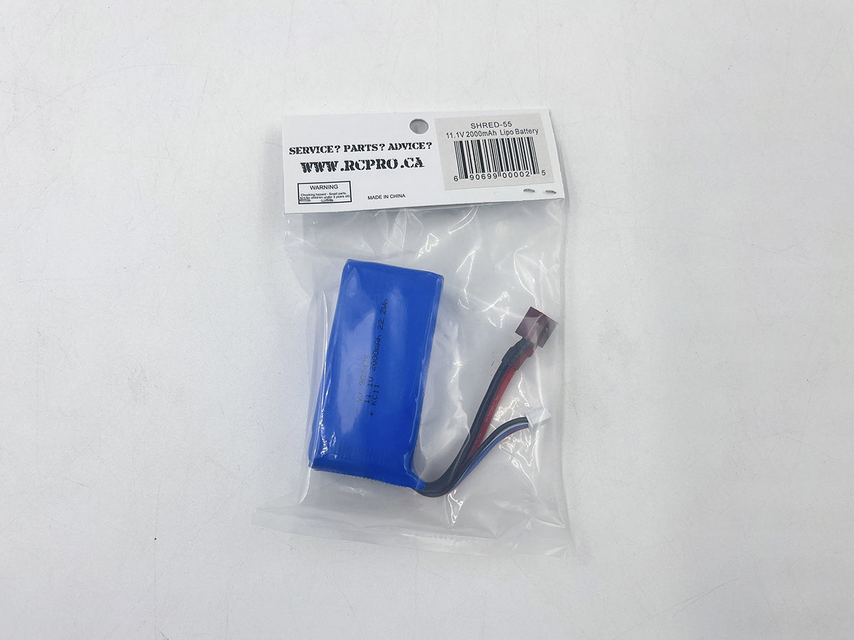 SHREDDER 3S 2000mAh Lipo battery - Deans connector SHRED-55