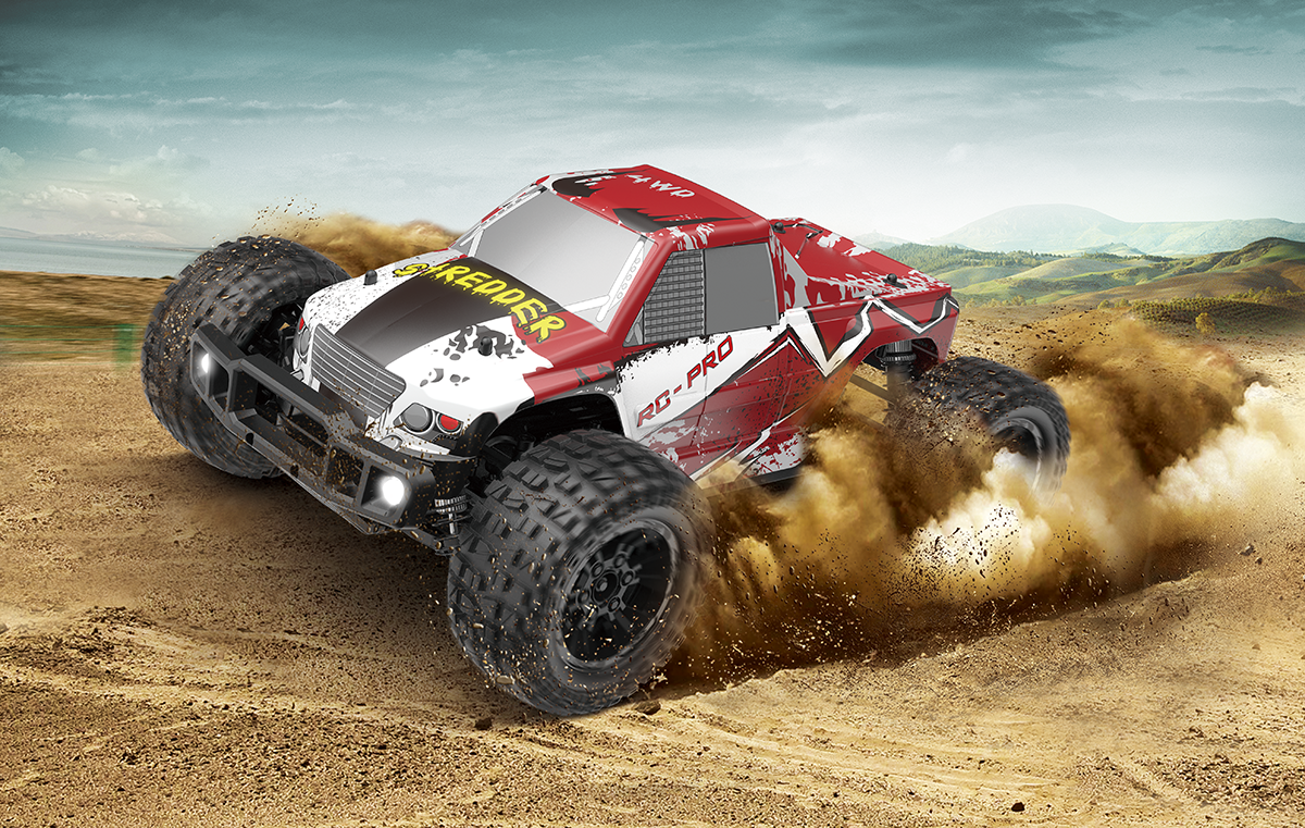 SHREDDER - 1/12 4WD UPGRADED RC Monster Truck