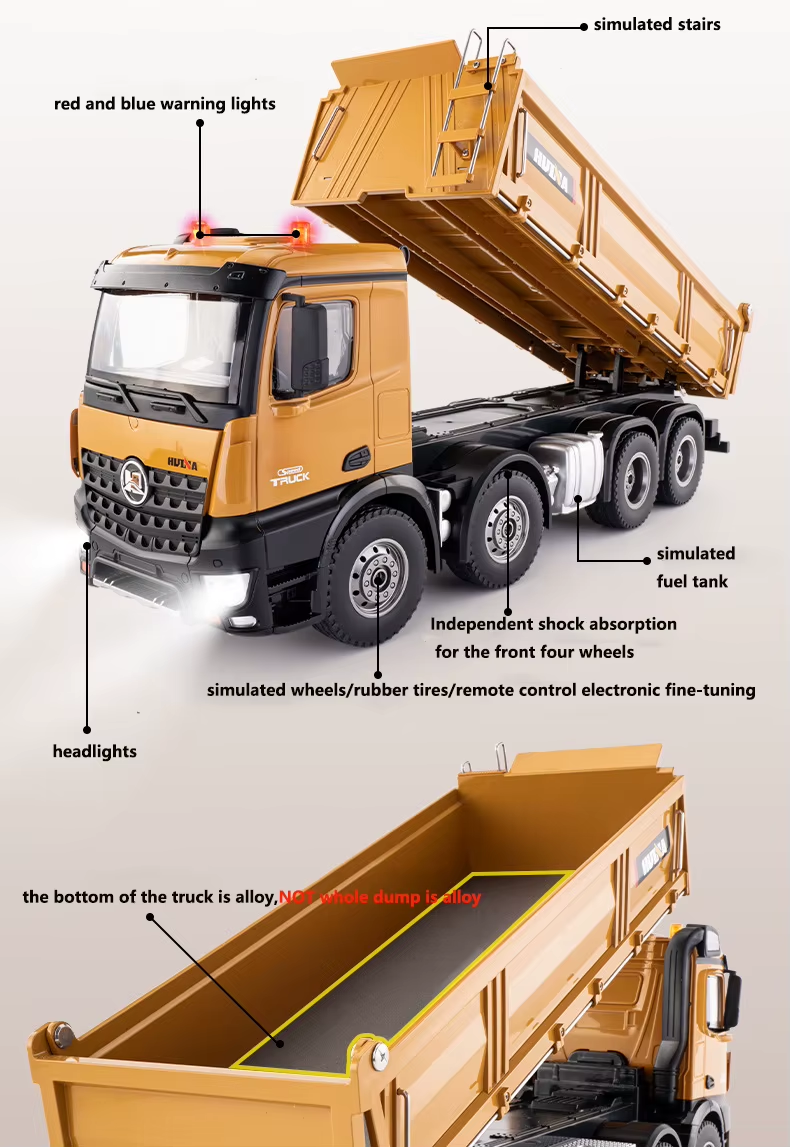 1/14 12-Channels R/C dump truck 1536