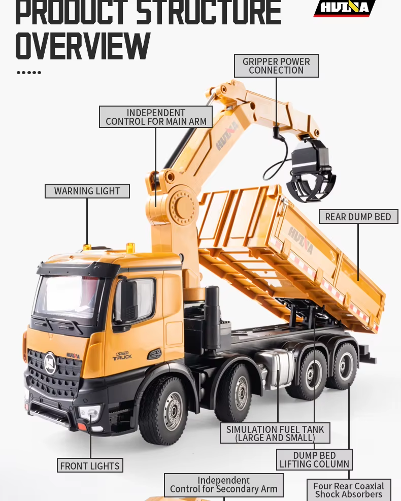 1:14 9ch RC grapple dump truck 1538