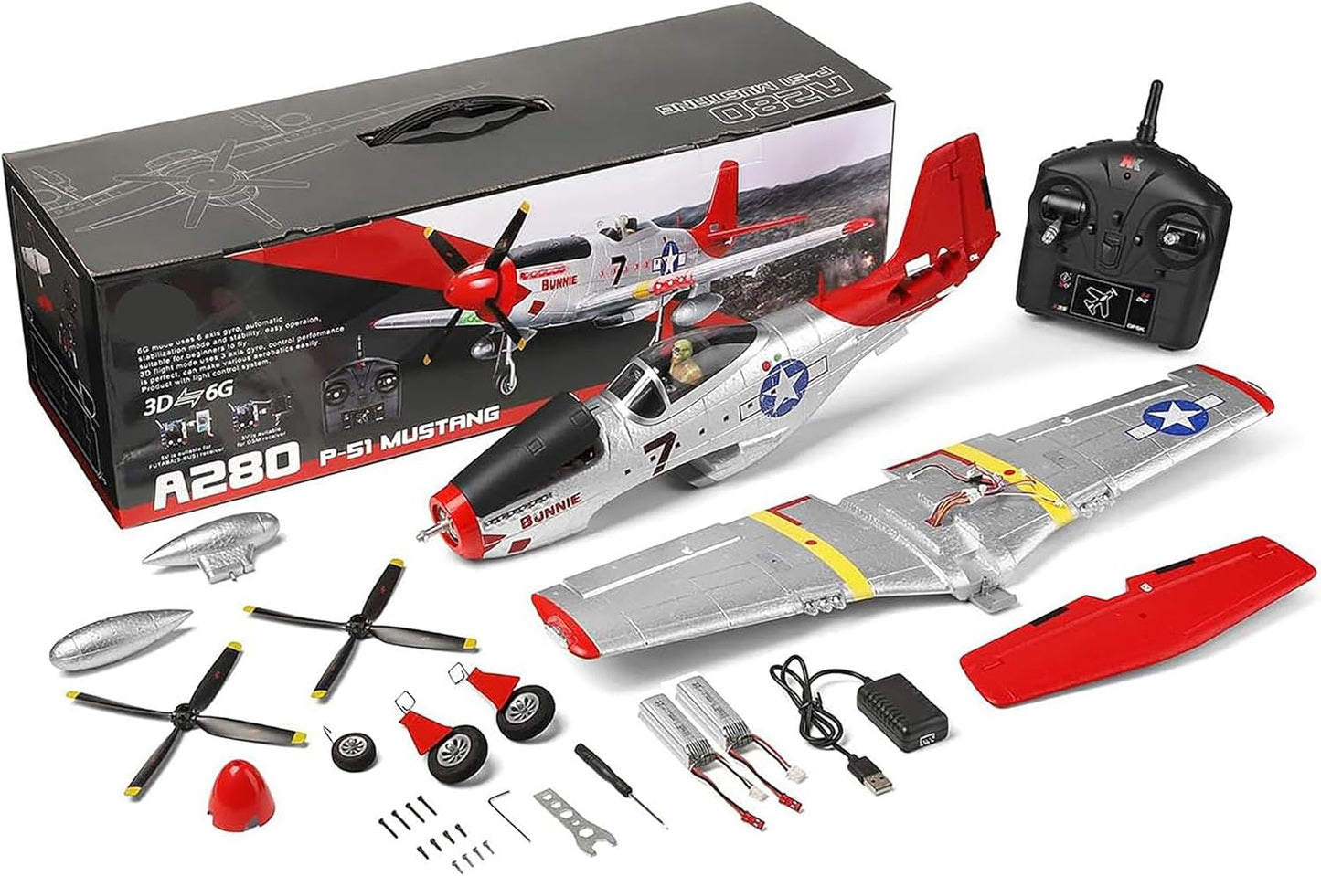R/C airplane 3D/6G P-51