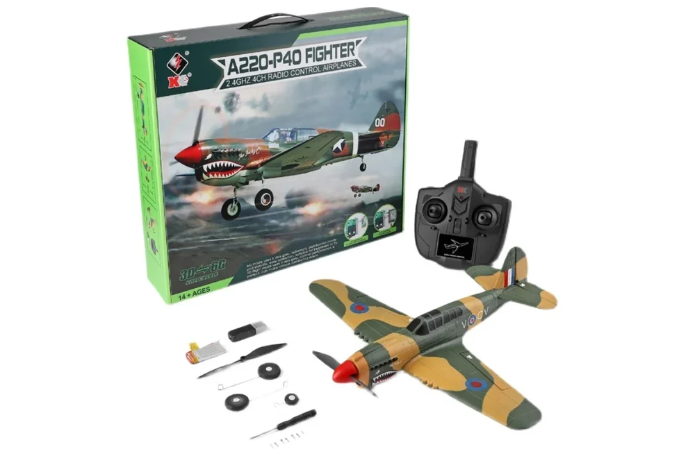 A220 3D/6G 4CH R/C P40 FIGHTER BRUSHED