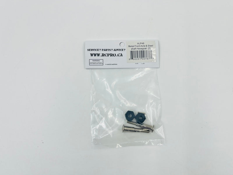 ALPHA Metal Front Axle & Steel shaft Hexagoal (2) ALP48