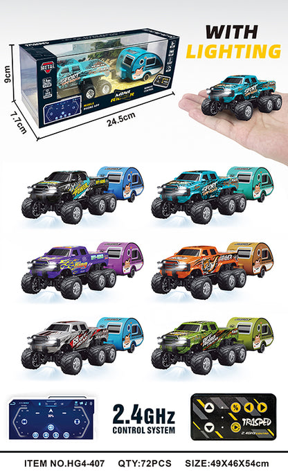 1:64 R/C Truck with trailer with APP control - Ford 6-wheeler HG4-407
