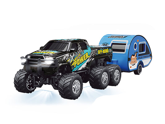 1:64 R/C Truck with trailer with APP control - Ford 6-wheeler HG4-407