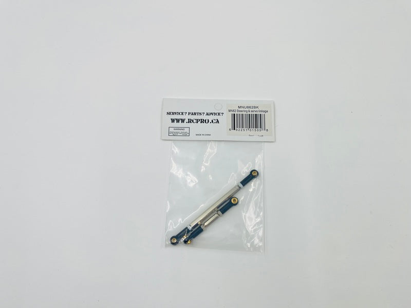 MNU862BK -- MN82 Steering & servo linkage - Black