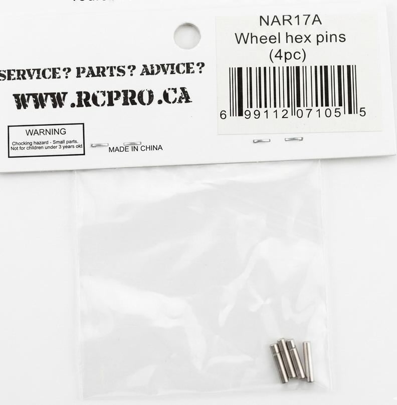 NAR17A - Wheel hex pins(4pc)