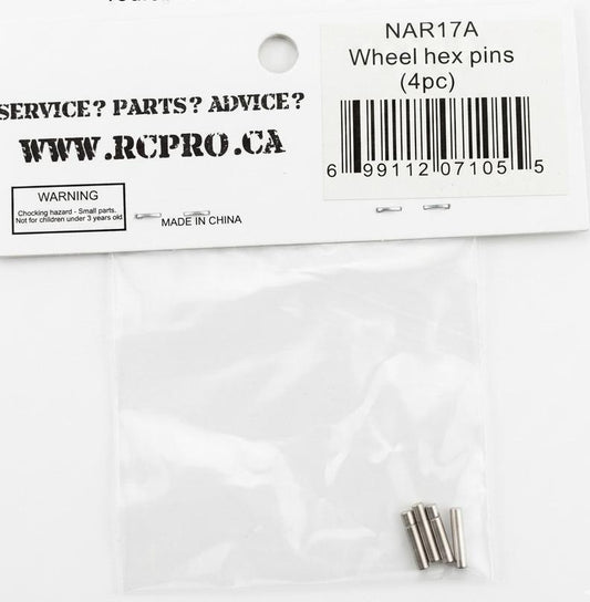 NAR17A - Wheel hex pins(4pc)