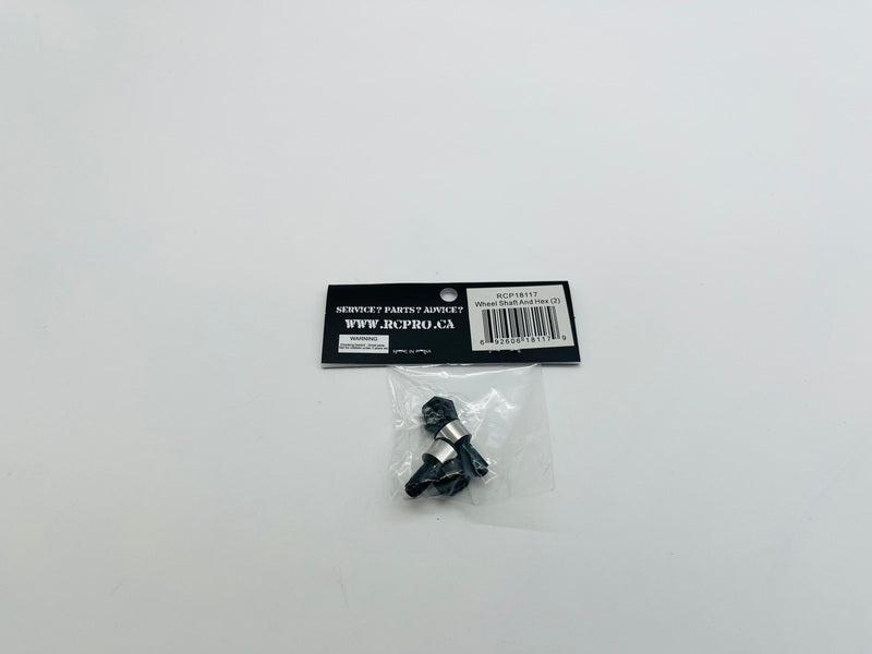 CRUNCHER Wheel Shaft And Hex (2) RCP18117