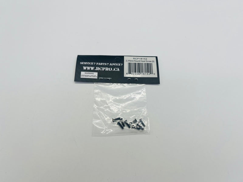 CRUNCHER 2.3*8mm Round Head Screw (8) RCP18152
