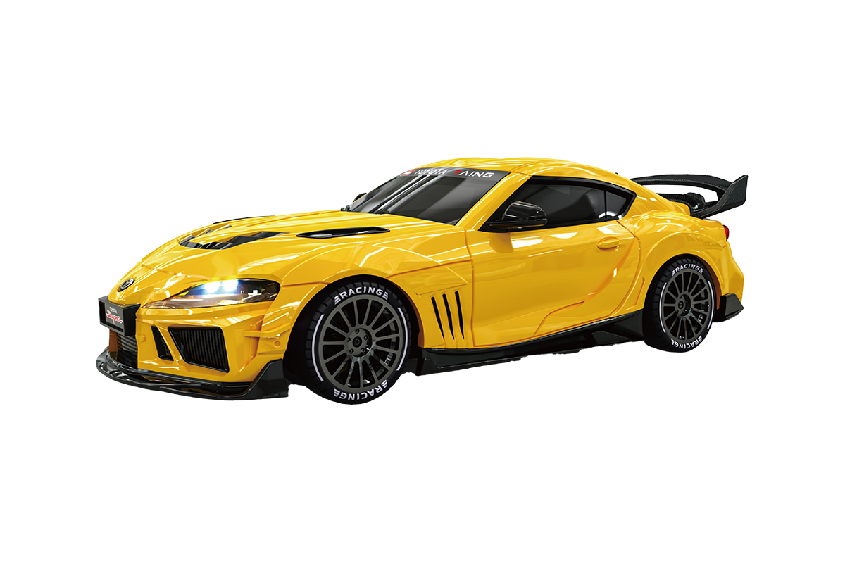 1/43 RC drift car Toyoto GR Supra - Yellow
