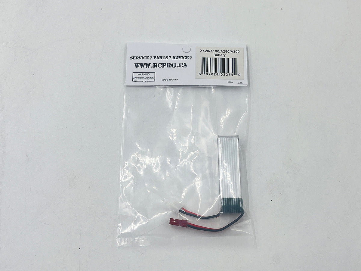A160/A300/A280 7.4V 600mAh 25C Lipo Battery