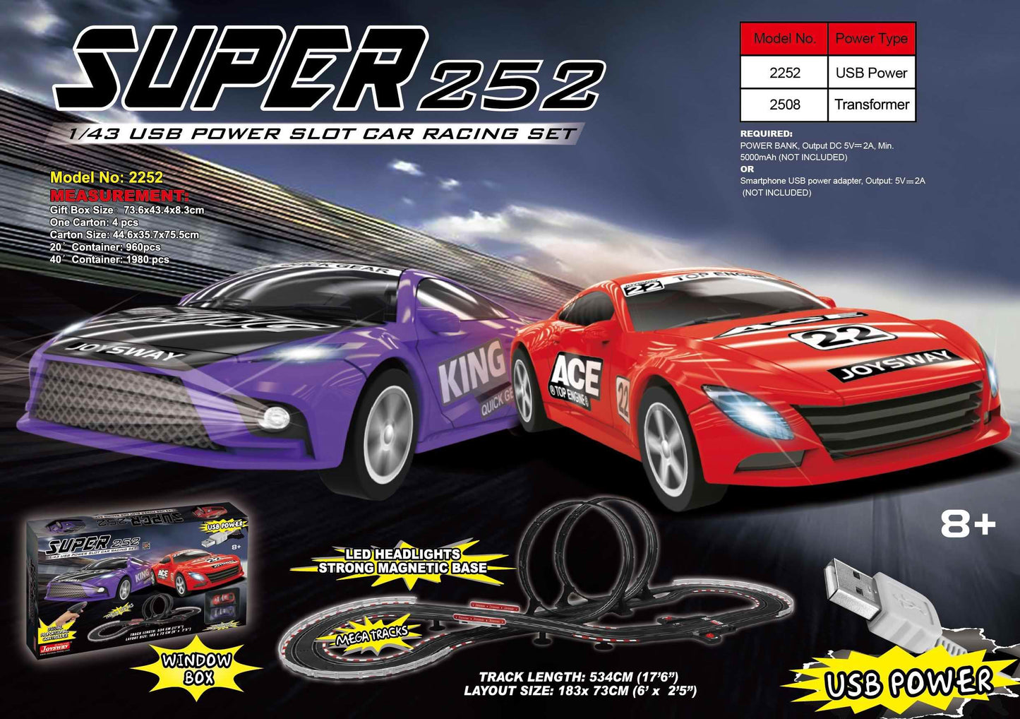 17' LOOP-THE-LOOP TRACK SET  2252